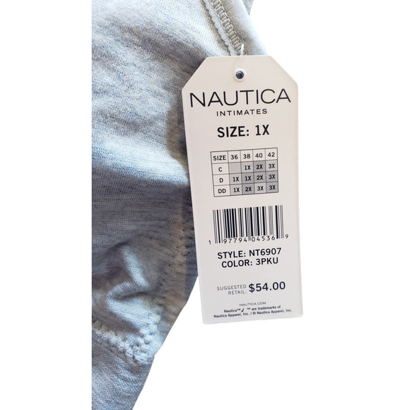 Nautica NWT Bras Super Soft Removable pads 3‎ pack 2X - Picture 4 of 7